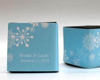 Winter Finery Cube Favor Box Wrap (Many Designs Available)