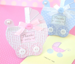 Thanks for Strolling By! Magnetic Baby Place Card Frames