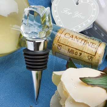 "Choice Crystal" Crystal Rose Wine Stopper
