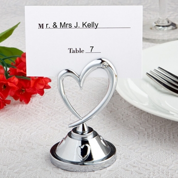 Heart themed place card holders