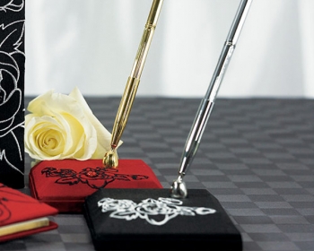 Silhouettes In Bloom Guest Book (Black or Red)