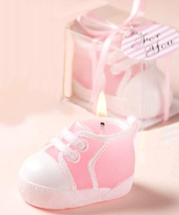 Breast Cancer Awareness Walking For A Cure Pink Sneaker Candle