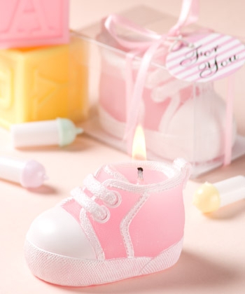 Baby Bootie/Little Sneaker Candle (in Pink or Blue)