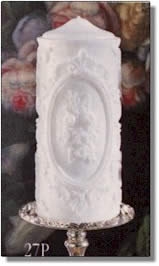 Framed Floral Portrait Pillar Candle