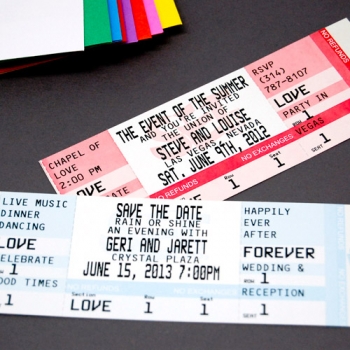 Customized Save-The-Date Event Ticket Magnets