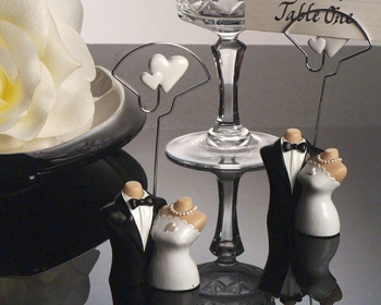Joined at the Hip Bride and Groom Place Card Holder