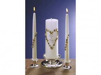Unity Blossoms - Personalized Unity Candle Set - Sea Elegance
