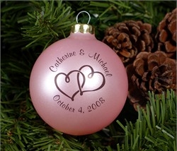 Wedding Ornaments Glass Ball - 3 1/4"