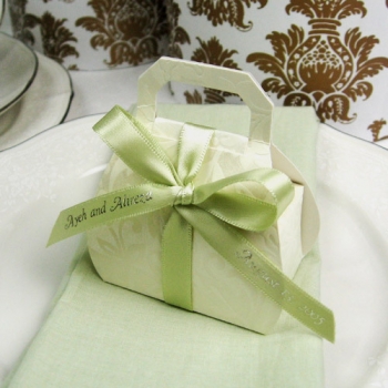 Structured, Textured Favor Bags with Handle
