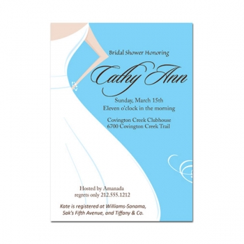 Wedding Dress Bridal Shower Invitation