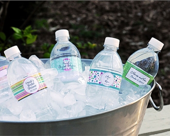 "Our Wedding Water" Personalized Water Bottle (Case of 12)