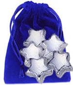 Five Piece Chocolate Stars in Velvet Bag