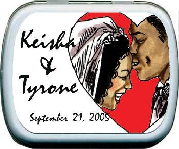 African American Couple Personalized Mints