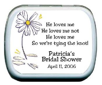 Daisy Petals Personalized Mints favors