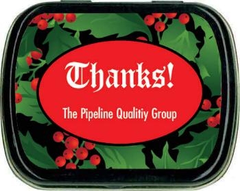 Holly Design Personalized Mints