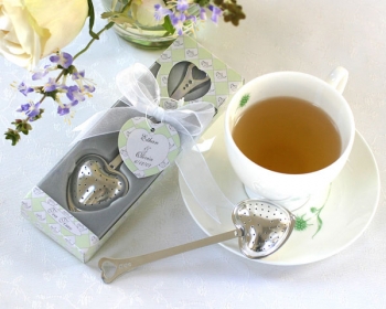 TeaTime Heart Tea Infuser Favor in Teatime Gift Box
