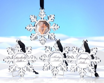 Snowflake Ornaments/Place Card Holders (Set of 4)