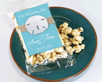 Personalized Caramel Candy Corn Beach Wedding  Favors