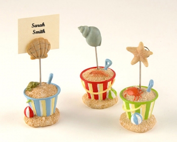 Beach Bucket Place Card Holder (Set of Three)