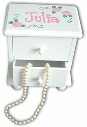 Two Drawer Jewelry Box - Handpainted & Personalized