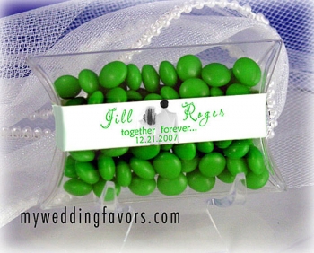 Personalized Candy Pillow Packs - Bride & Groom (Font Color to Match Candy Color)