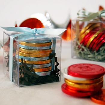 Personalized Holiday Foiled Chocolate Coins