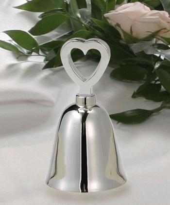 Silver Wedding Bell Favors & Place Card Holders