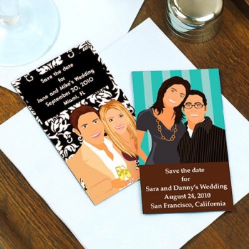 "Save The Date" Caricature Magnets