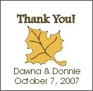 Square Label Fall Leaf Design (Set of 20)