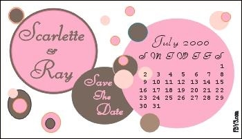 Save the Date Magnets-Dot Design