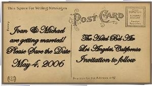 "Vintage Postcard" Save-the-Date Magnets