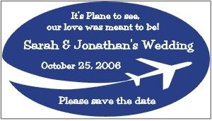Save The Date Magnets Airplane Design