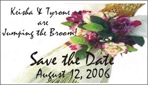 Save the Date Magnet Jumping The Broom