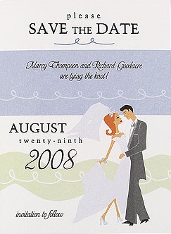 Diva Couple Save The Date Card - Set of 50