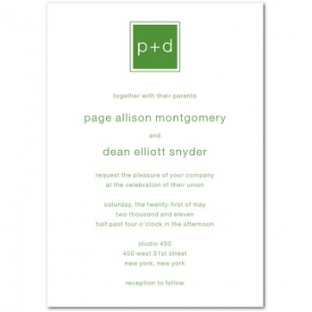 Wedding invitations: Modern Initials