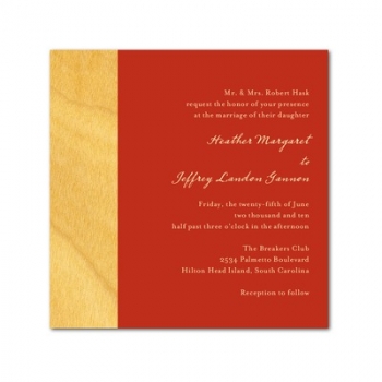 Wedding invitations: Natural Wood