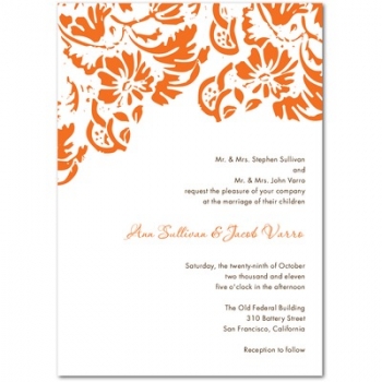Wedding invitation: Damask