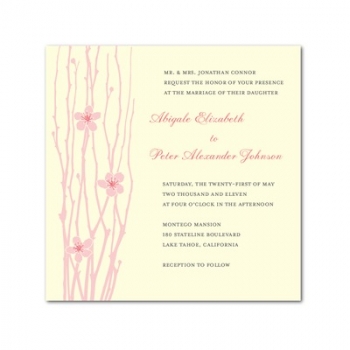 Wedding invitations: Sakura Branch