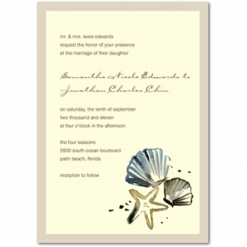 Wedding invitations: Sweet Seashells