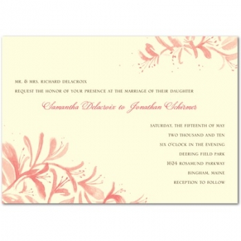 Wedding invitations: Honeysuckle Blossoms