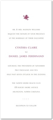 Thermography wedding invitations: Floral Cluster