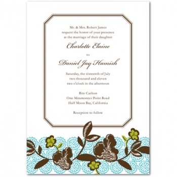 Textured wedding invitations: Vintage Charm