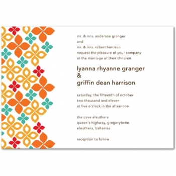 Textured wedding invitations: Beautiful Bahamas