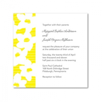 Textured wedding invitations: Dazzling Daffodils