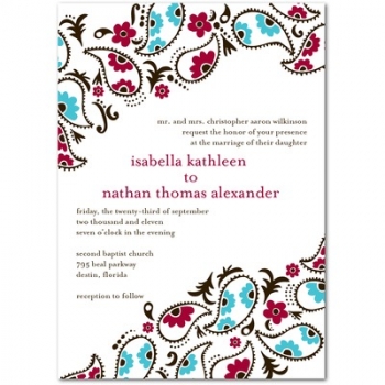 Wedding invitations: Modern Paisley