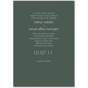 Wedding invitations: Contemporary Solid