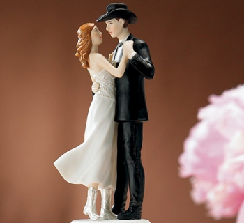 "Sweet Embrace" Western Cake Topper