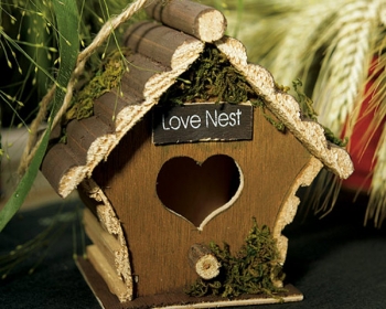 "Love Nest" Miniature Wooden Birdhouses