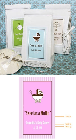 Personalized Baby Shower Muffin Mix