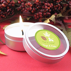 Personalized Mini Fall Travel Candle